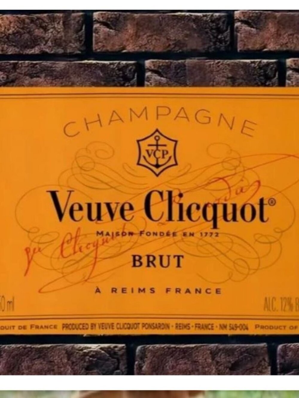 Veuve Clicquot Tin Sign - Orange